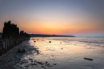 Coucher de soleil sur le magnifique Wad à Moddergat