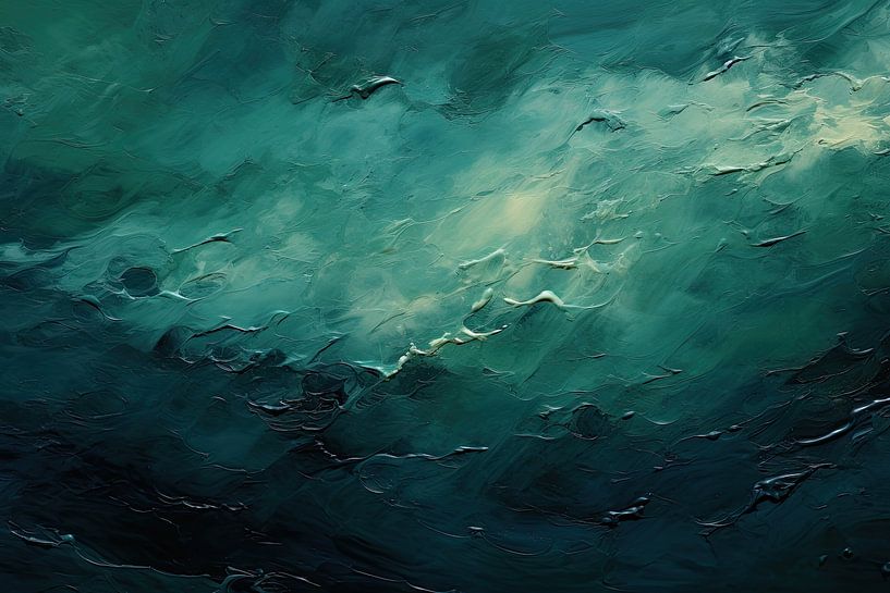 Abstract Blauw van Abstract Schilderij