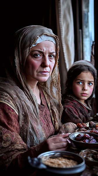 Mother and daughter celebrate Ramadan by Frank Heinz