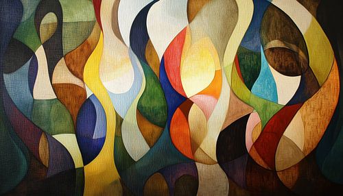 Abstracte kleurrijke vormen uniek