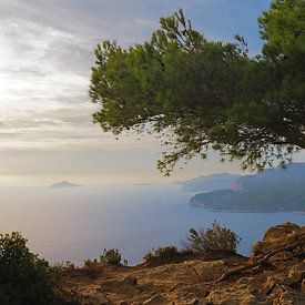 Une soirée sur la Côte d'Azur, sur les rochers en bord de mer sur BHotography