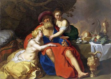 Lot and his daughters - Abraham Bloemaert, 1624 by Atelier Liesjes