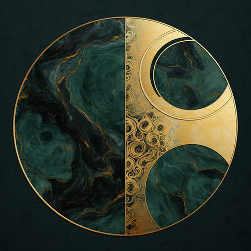 Art Deco Elegant Gatsby: Yin Yang Abstract