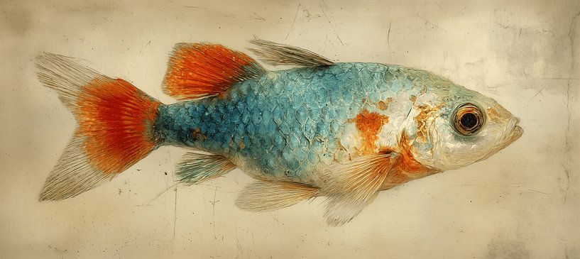 Der blaue Fisch mit den roten Flossen von Brigitta Meijer