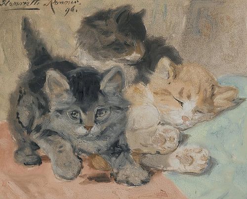 Henriëtte Ronner-Knip - Three kittens (1896)