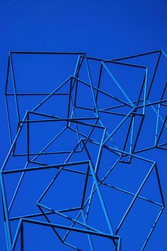 Blue Cubes van Ad van Geffen