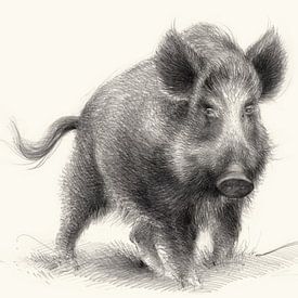 The wild boar, guardian of the forest by Heidemuellerin