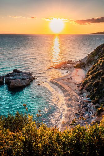 Xigia Sulfur Beach - Een strand op Zakyntos bij zonsopgang
