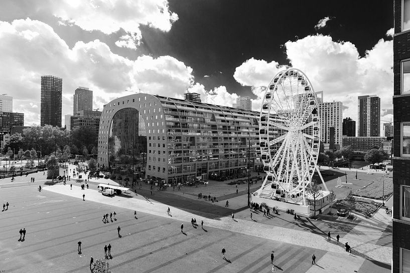La halle du marché en noir et blanc par Prachtig Rotterdam