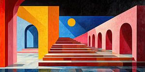 Surrealismus Innenarchitektur Architektur Design Geometrie