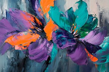 Farbenfrohe Flügel der Kreativität  Tanz der Blüten in Farbe von Poster Art Shop