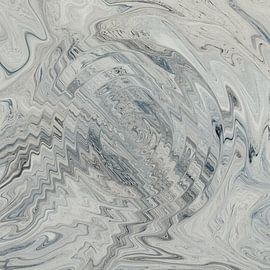 Minimalist art in cool neutral colors. Abstract water reflections by Dina Dankers