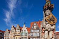 Marktplein Westzijde, Huizen, Oude Stad, Bremen, Duitsland van Torsten Krüger thumbnail