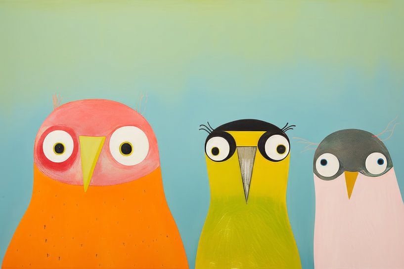 Kleurrijke vrolijke vogels van Studio Allee