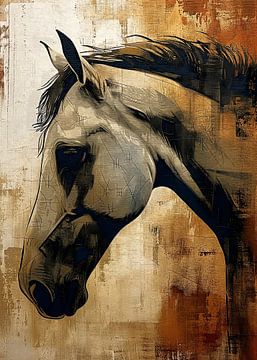 Paard in bruin van Andreas Magnusson