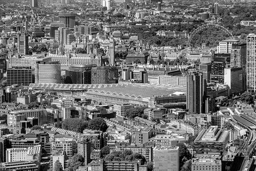 Vue sur le cœur de Londres - en noir et blanc