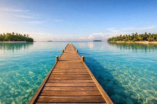 Een brug naar het paradijs – Een turquoise lagune op een tropisch eiland