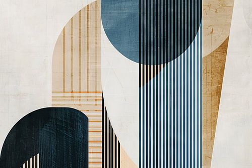 Abstracte kunst met lijnen en cirkels