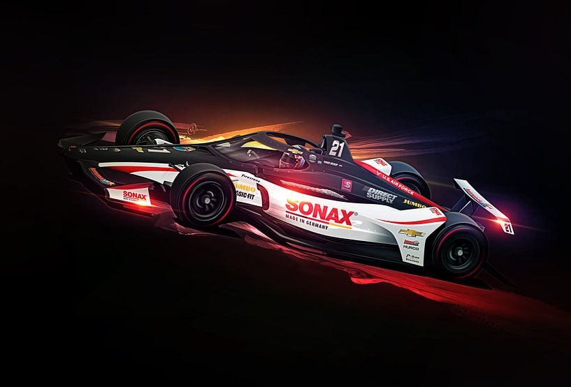 Rinus VeeKay Indy 500 von Nylz Race Art