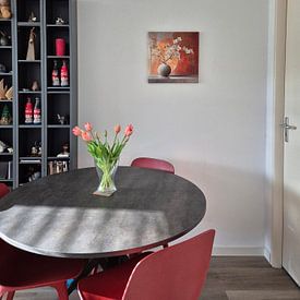 Customer photo: Flowers Still Life Modern by Art Whims, on canvas