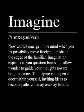 Imagine Definition - Black by WordsThatInspire