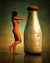 Erotik –  - Nackt mit Milchflasche von Jan Keteleer Miniaturansicht