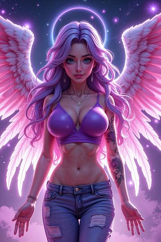 LUMINARA - Sexy Anime Engel Girl in Jeans