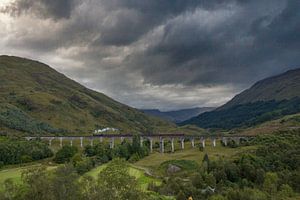 Stoomtrein over het Glenfinnan viaduct van Mart Houtman