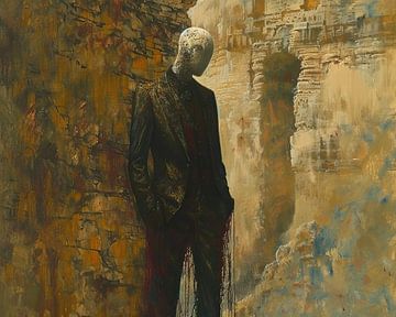 Masked Silence van Abstract Schilderij