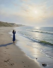 Abgeschiedener Strand mit sanften Wellen von Regan Frederick
