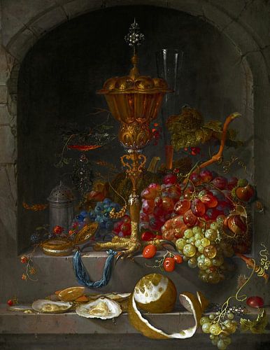 Fruitstilleven met gedekte bokaal, Jan Davidsz. de Heem