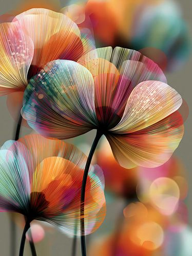 Une explosion de fleurs colorées