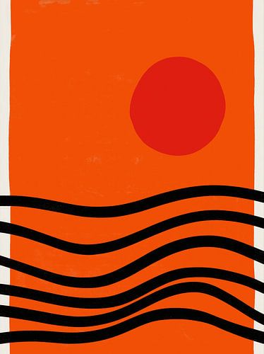 Graphic sunset | Japandi meets mid-century