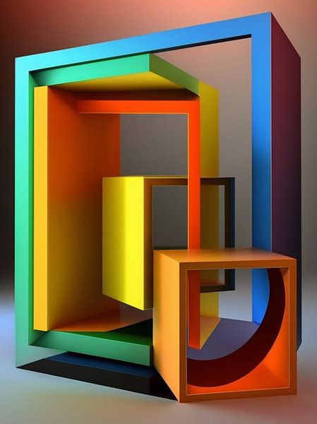 Abstrait Cubes Graphisme Géométrie Symbolisme Formes modernes par gm_designs