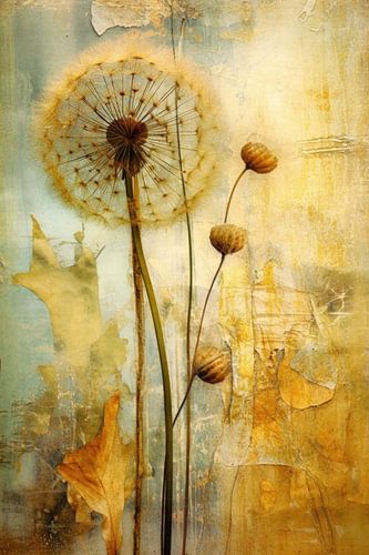 Rustic dandelion abstracts capture the spirit of nature by Floral Abstractions