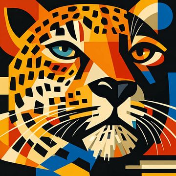 Geometric Leopard Face by Dodik Hariyono