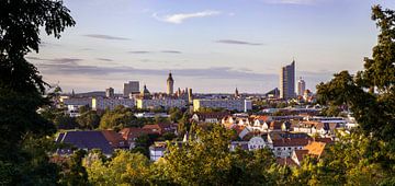 Leipzig city panorama by Frank Herrmann