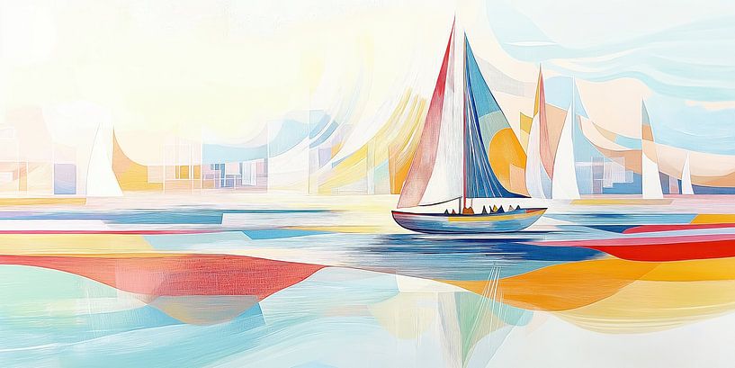 Zeilboot abstract van Imagine