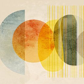 Skandinavischer abstrakter Druck von Digital Picture Art