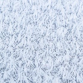 De magie van de vorst, abstracte winterse rijp van dichtbij van Christiaan Poot