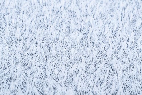 De magie van de vorst, abstracte winterse rijp van dichtbij