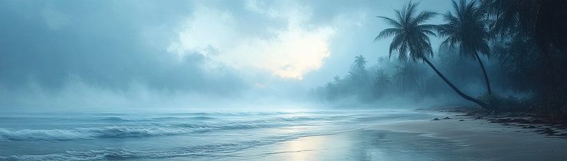 Luxuriöse Strandkunst | Flüsternde Gezeiten von Abstraktes Gemälde