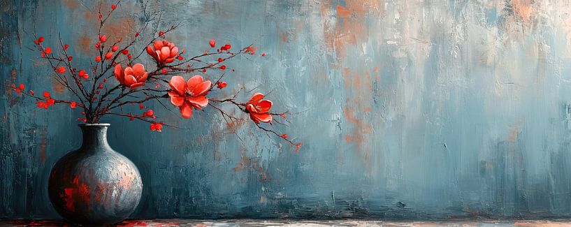 Abstraktes Blumenstillleben | Samtgeflüster von Kunst Laune