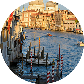Verticaal uitzicht vanaf Ponte dell'Accademia in Venetie van Remco Swiers