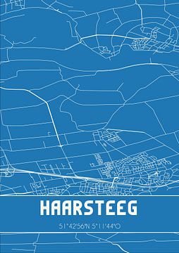 Blauwdruk | Landkaart | Haarsteeg (Noord-Brabant) van Rezona