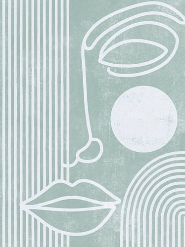 Minimalistische Gesichtsausdrücke