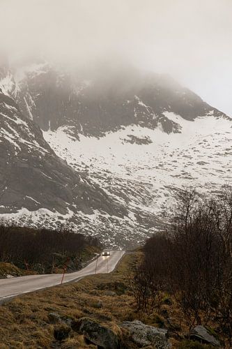 Road through the mountains in Norway