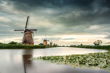 Kinderdijk bij avondlicht van Marco Rutten