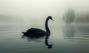 Eleganter schwarzer Schwan