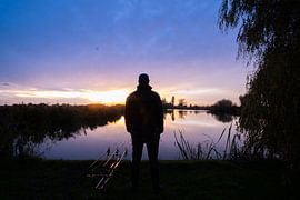 La pêche dans le paysage des polders sur Jeffrey Blommers